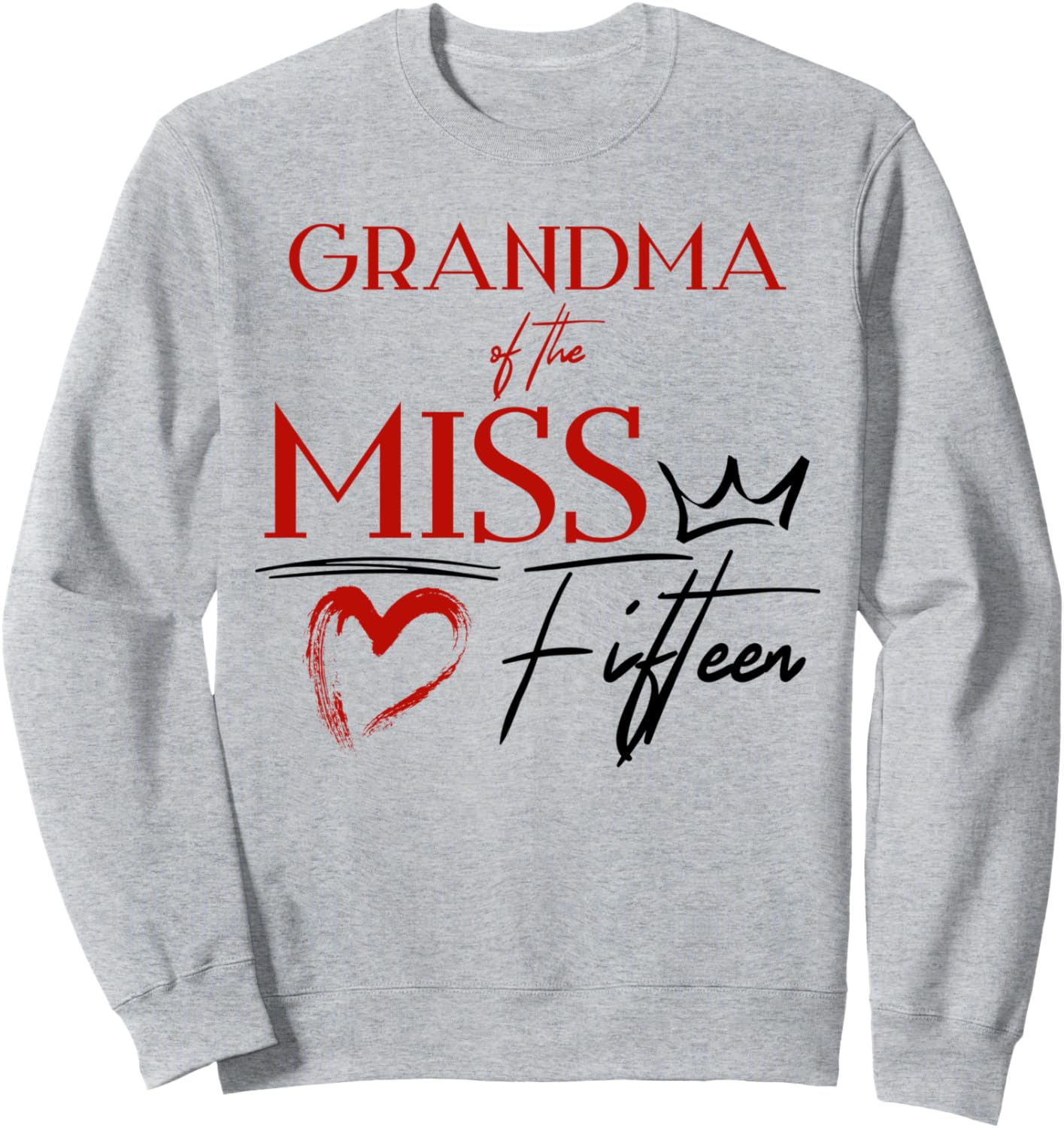 

Толстовка «Бабушка Мисс Пятнадцать» в красно-черной тематике к 15-летию Family Look Red And Black Party Decorations Gifts, Черный, Толстовка «Бабушка Мисс Пятнадцать» в красно-черной тематике к 15-летию Family Look Red And Black Party Decorations Gifts