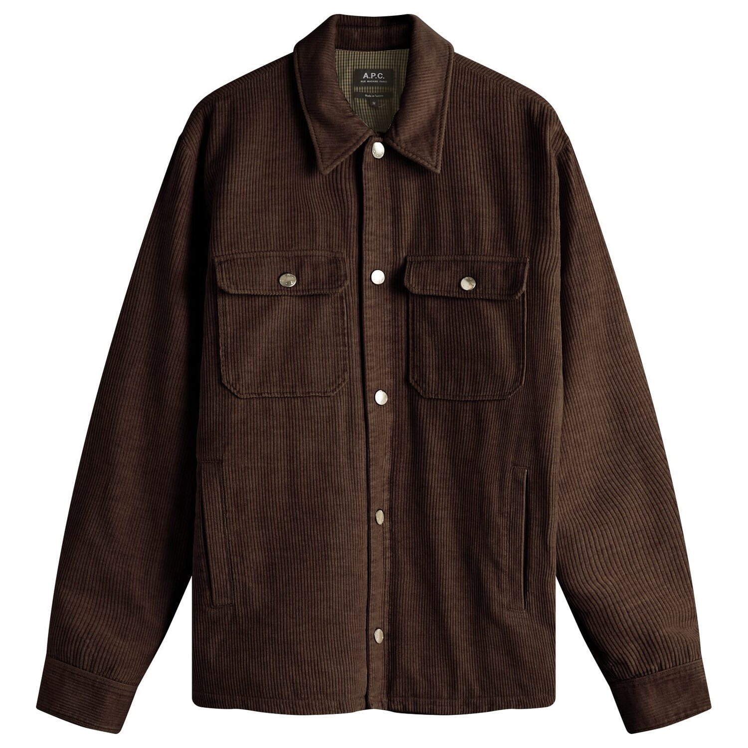 

Рубашка A.P.C. Alex Corduroy Overshirt, цвет Dark Brown