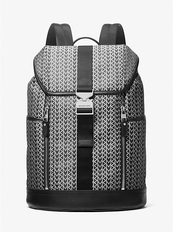 

Рюкзак-Авиатор из жаккарда с логотипом Eli mk2000 Michael Kors, черный