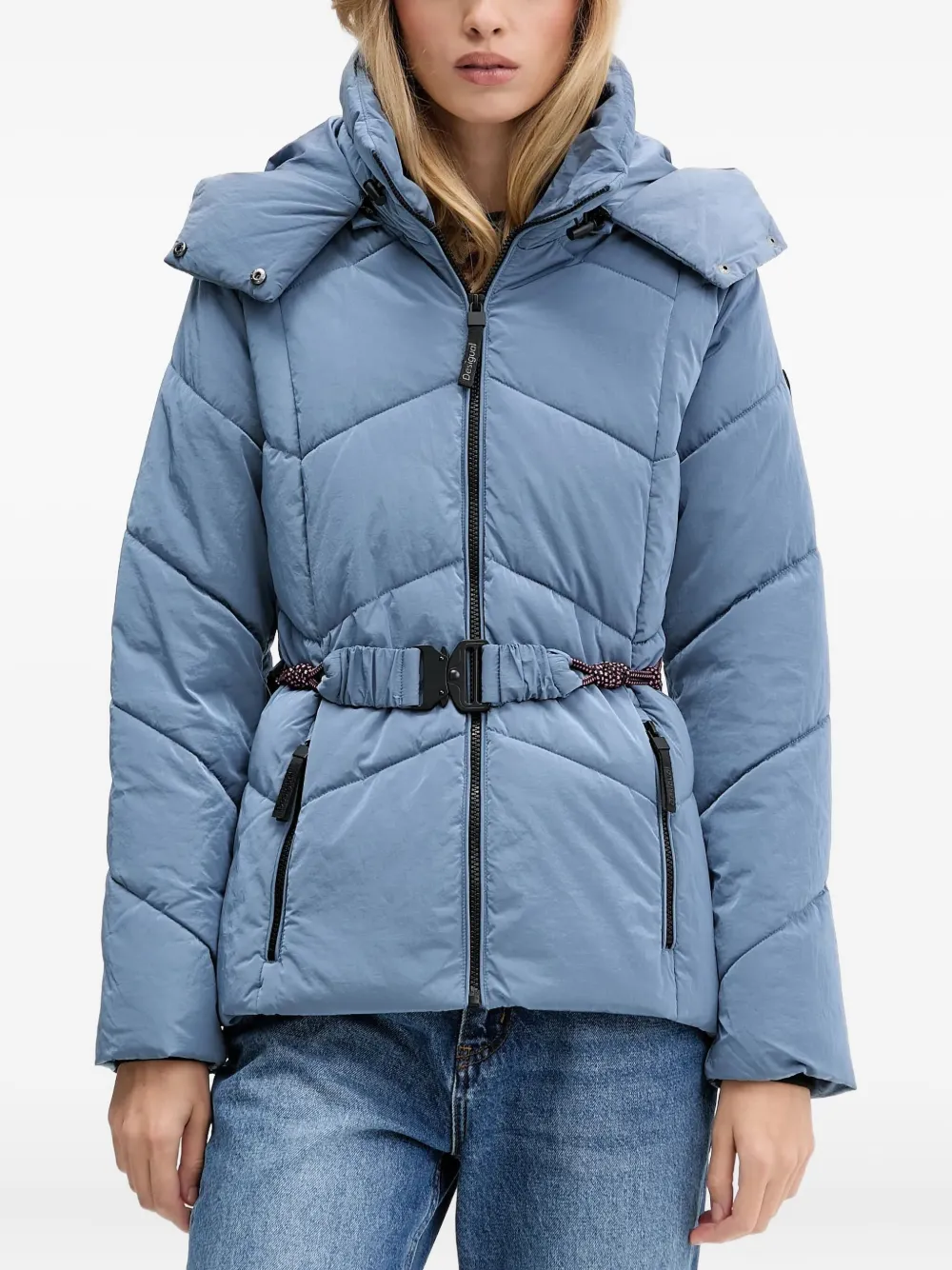 

Стеганая куртка с нашивкой-логотипом Desigual, синий