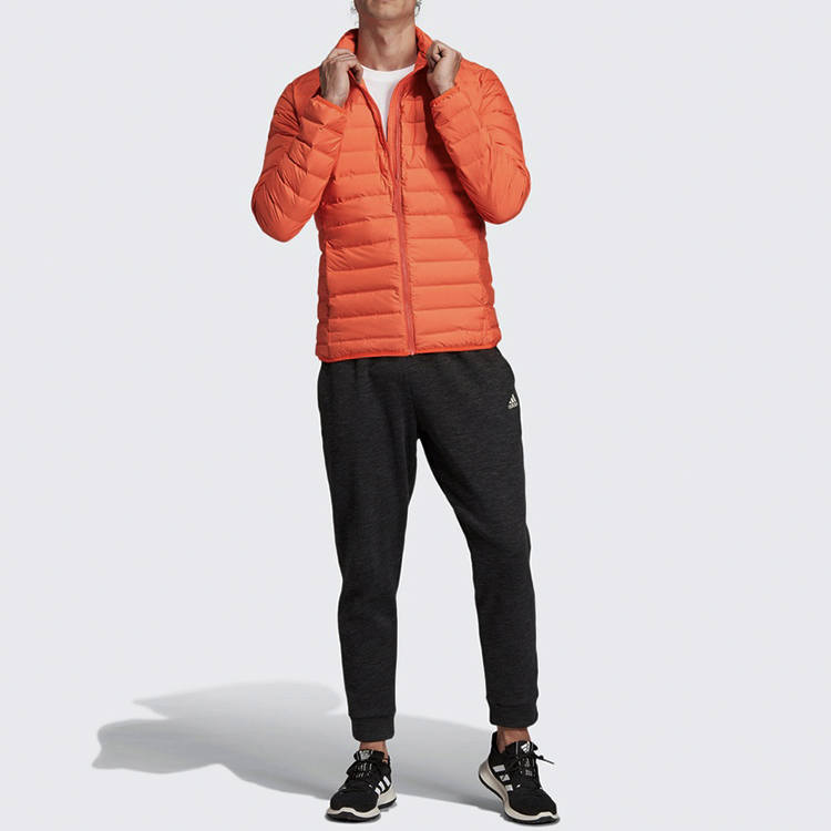 Куртка пуховая мужская оранжево-желтая Adidas Originals — фото 4