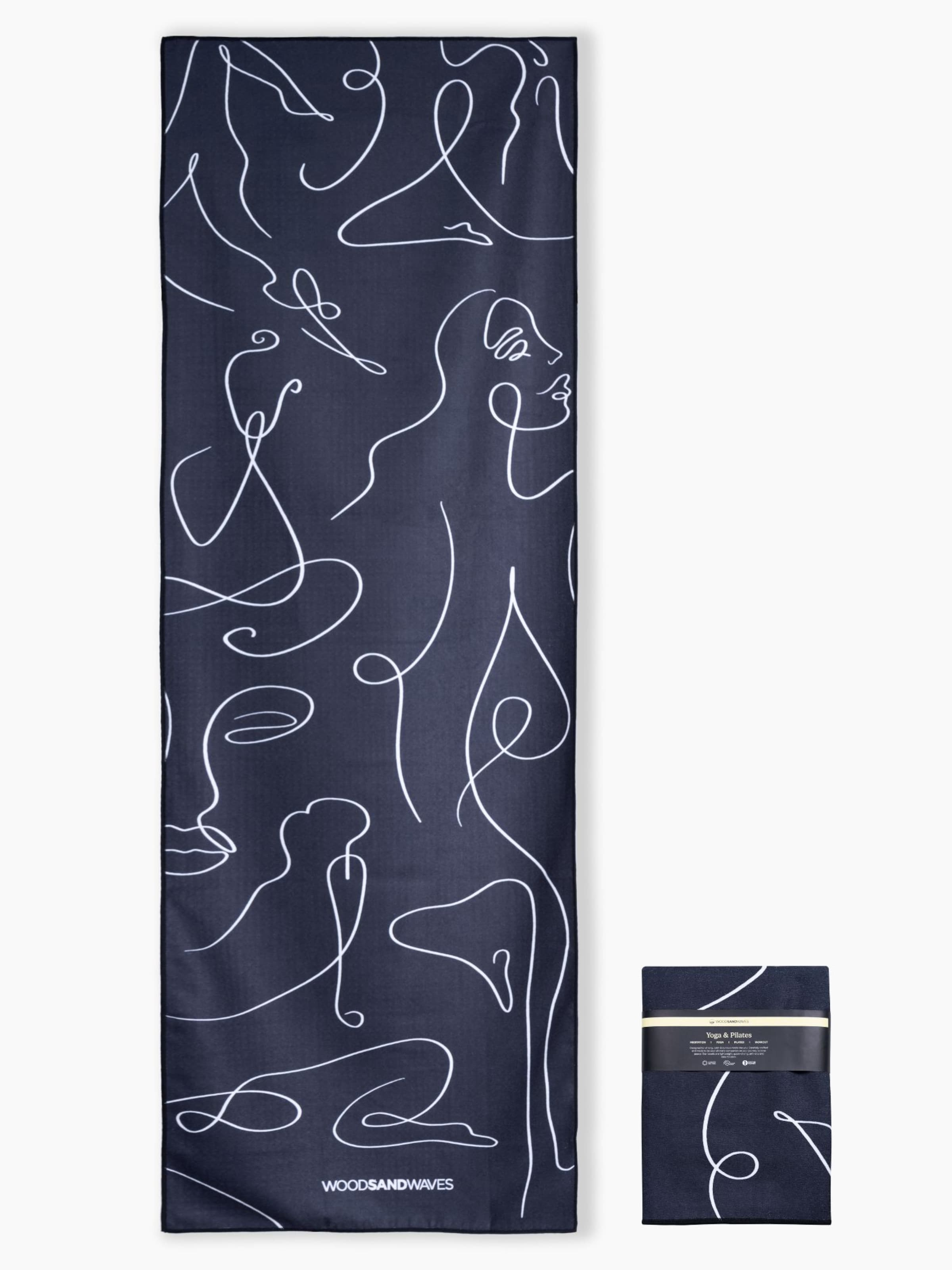 

Woodsandwaves Коврик 'Zen Lines' в черном цвете