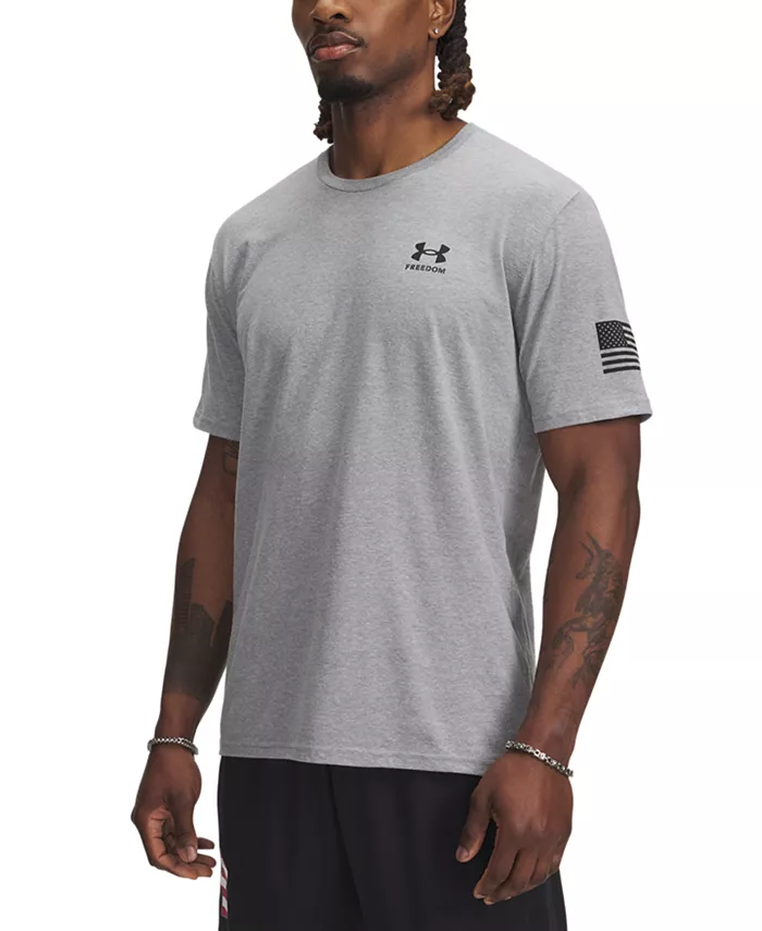 

Мужская футболка Freedom с логотипом флага Under Armour, серый