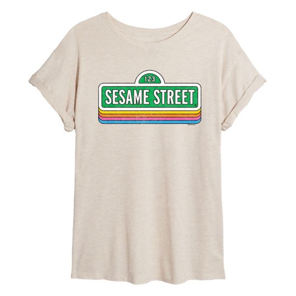 

Детская оверсайз футболка Sesame Street Licensed Character, бежевый