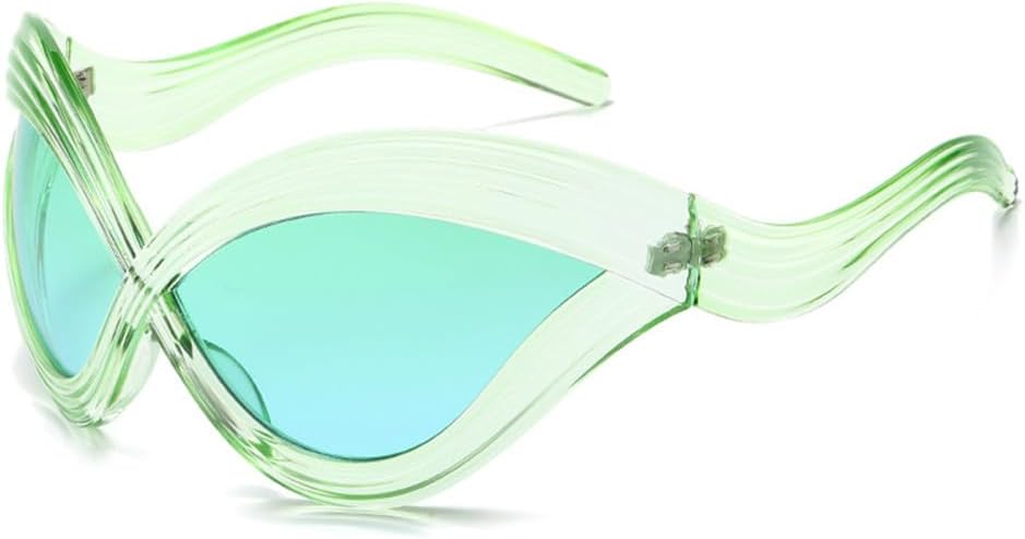 

Ретро-солнцезащитные очки «кошачий глаз» для женщин, большие солнцезащитные очки в стиле хип-хоп для мужчин, панк, солнцезащитные очки с защитой от УФ-излучения UV400 LANGSER, Green Green Blue