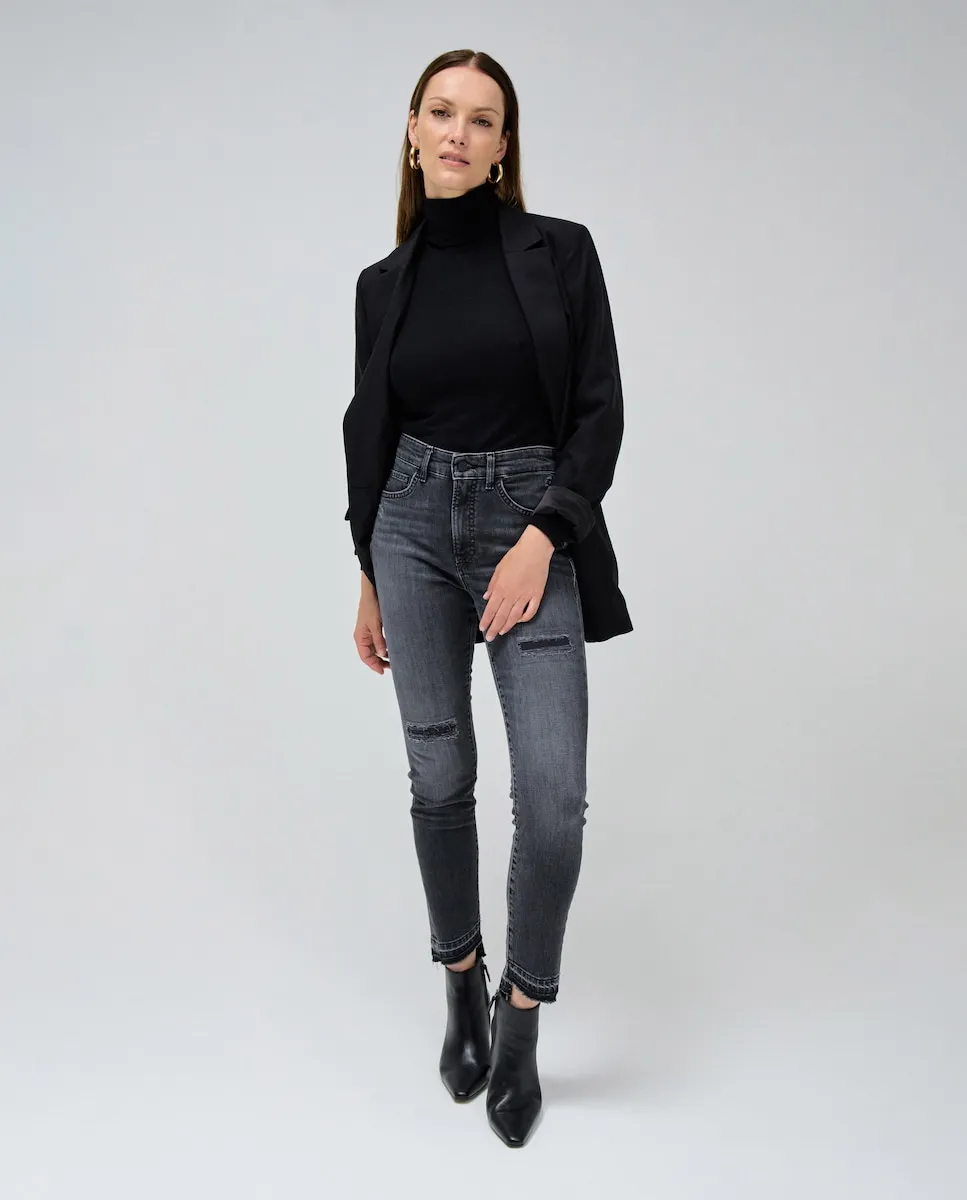 

Женские узкие джинсы-скинни Faith с высокой посадкой и укороченным покроем Salsa Jeans, серый