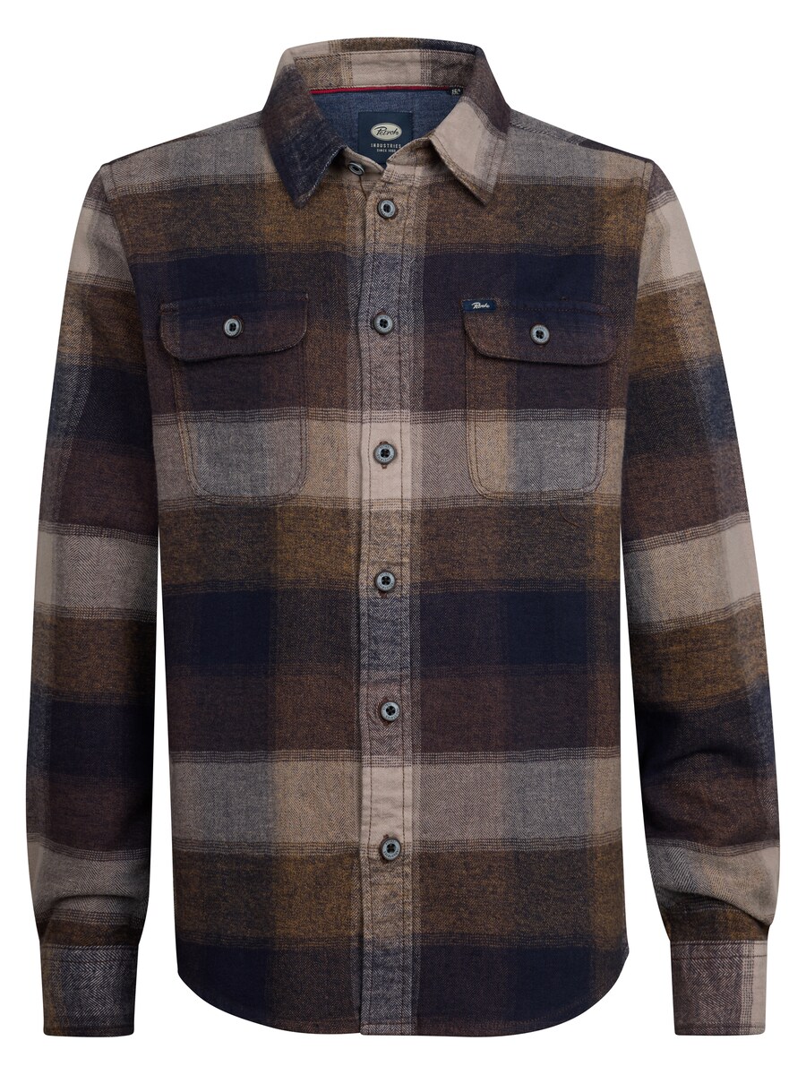 

Рубашка на пуговицах классического кроя Petrol Industries, коричневый