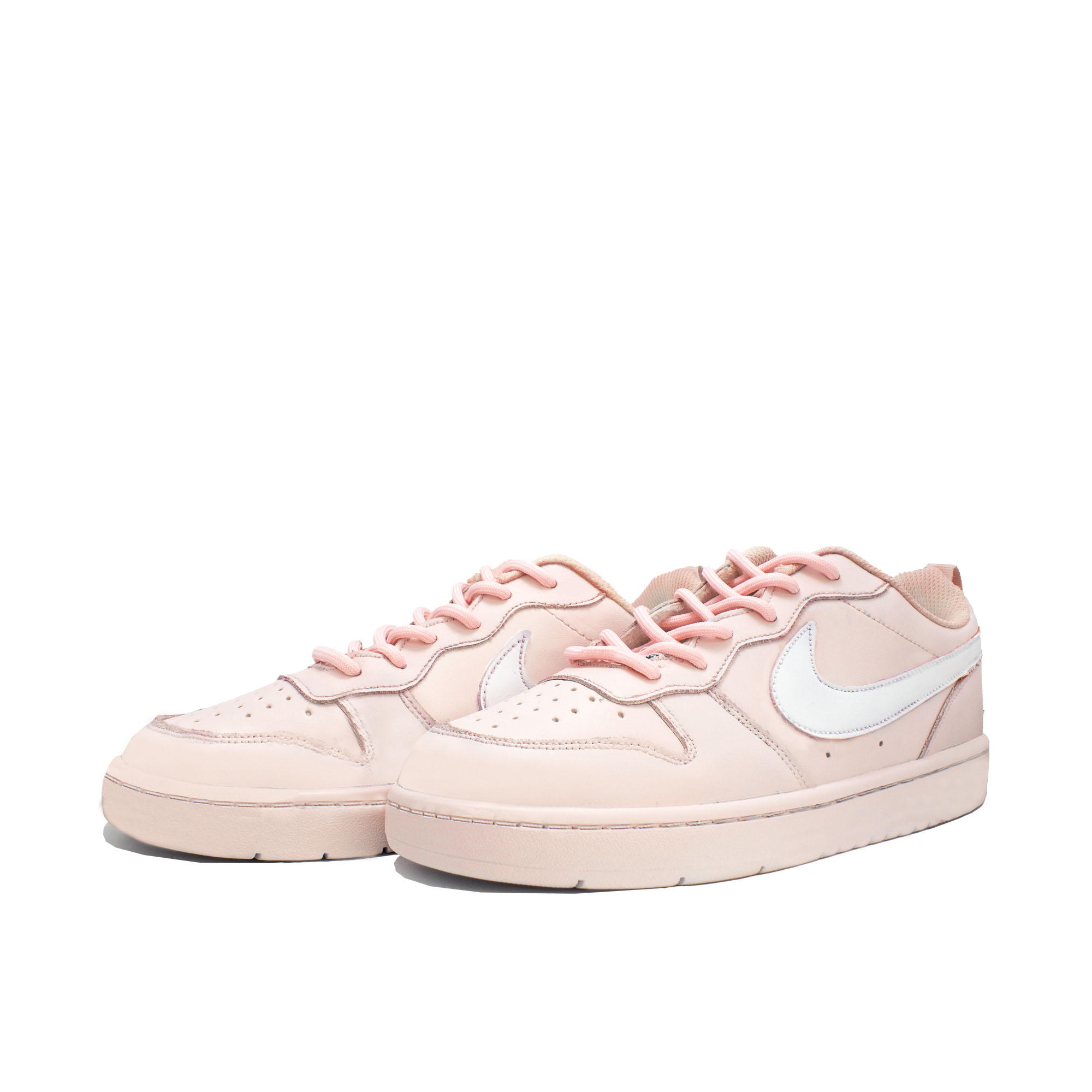 Nike Court Borough Low 2 устойчивые к истиранию легкие амортизирующие низкие детские скейтбординг кроссовки Pink для подростков — фото 3