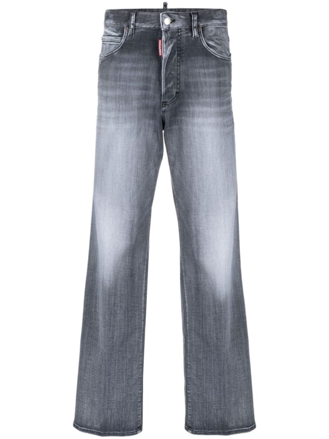 

Dsquared2 прямые джинсы с завышенной талией, черный