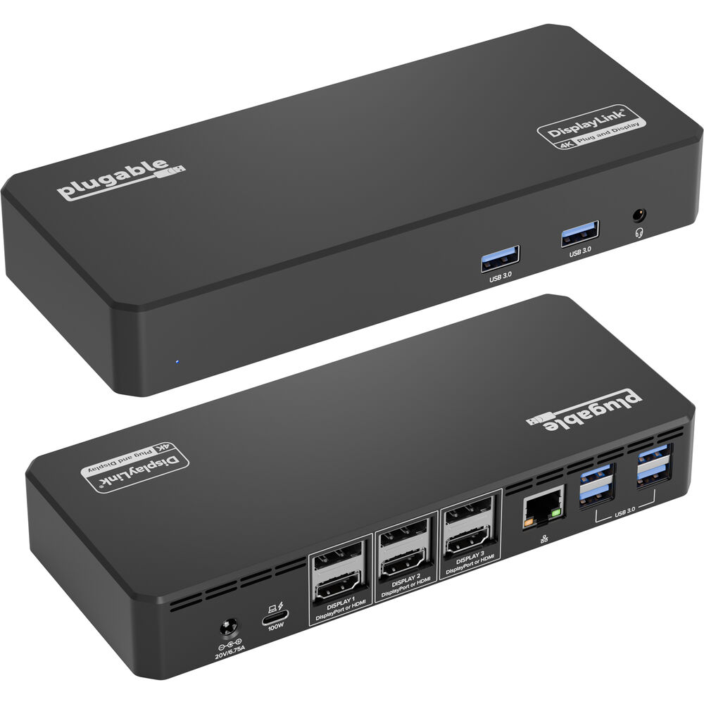 

Док-станция Plugable 12-in-1 USB Type-C Docking Station UD-6950PDZ