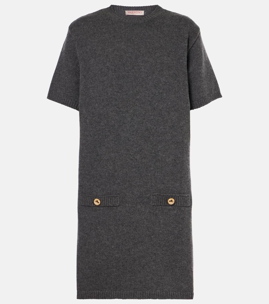 

Платье-свитер из шерсти Valentino, цвет grigio scuro melange