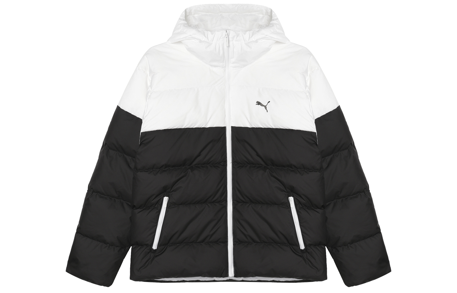 

Пуховик мужской черно-белый PUMA, Черный, Пуховик мужской черно-белый PUMA