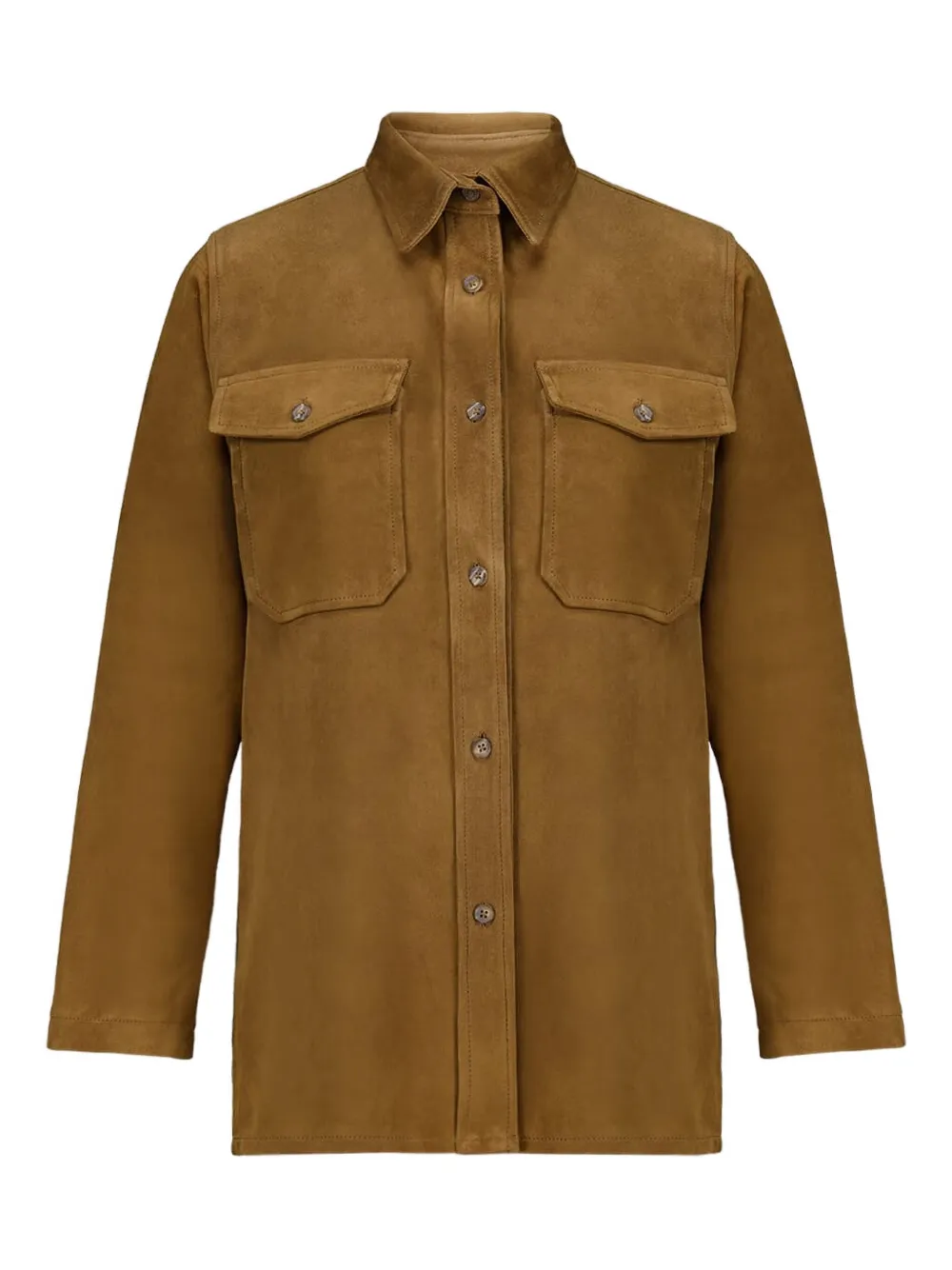 

Замшевая рубашка с вышивкой Paula, коричневый