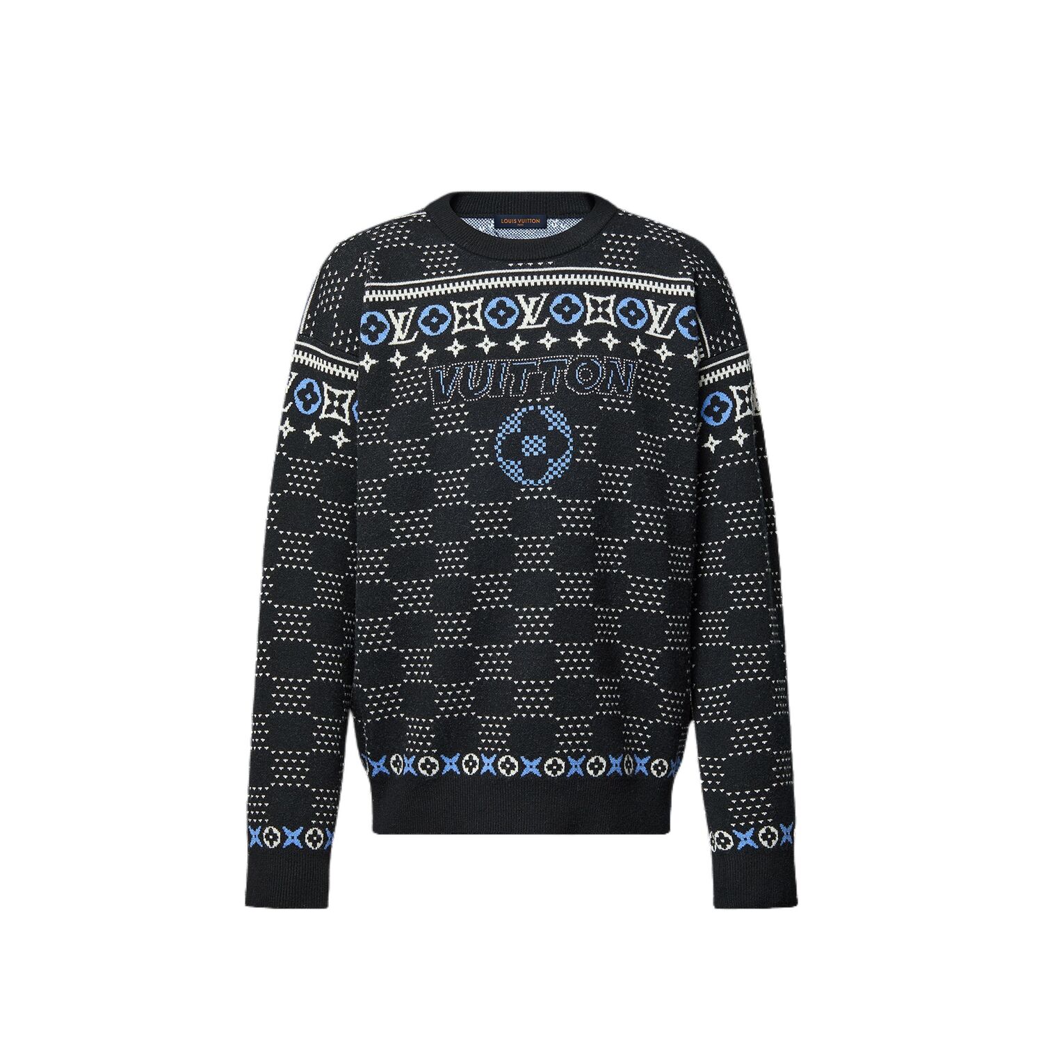 

Jacquard Wool Pullover LOUIS VUITTON, черный