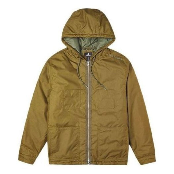 

Куртка quilted jacket 'olive green' Converse, зеленый