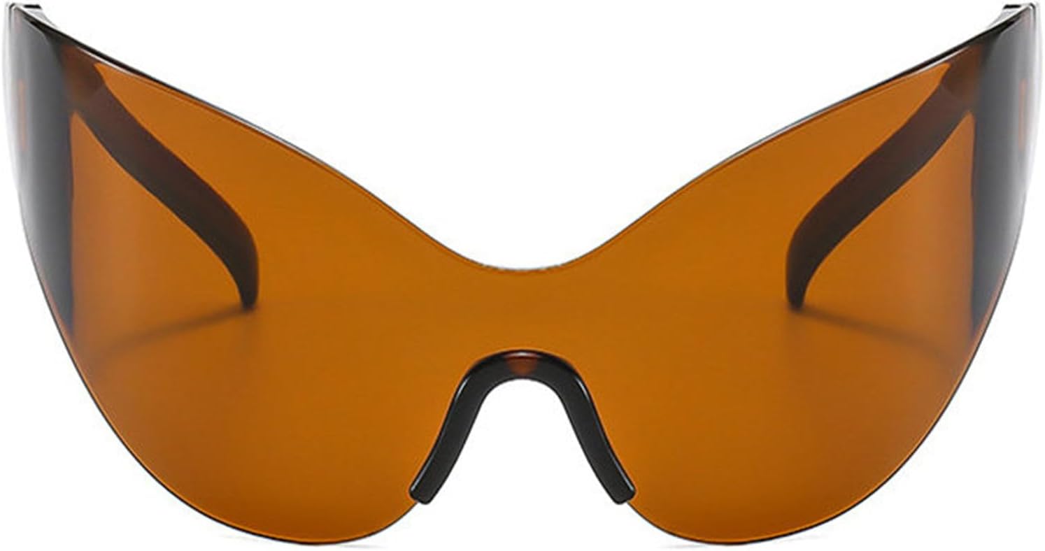 

Хелена, большие спортивные солнцезащитные очки в стиле Y2K для женщин и мужчин, модные солнцезащитные очки-щитки, цельные солнцезащитные очки, большие солнцезащитные очки helena, Tea