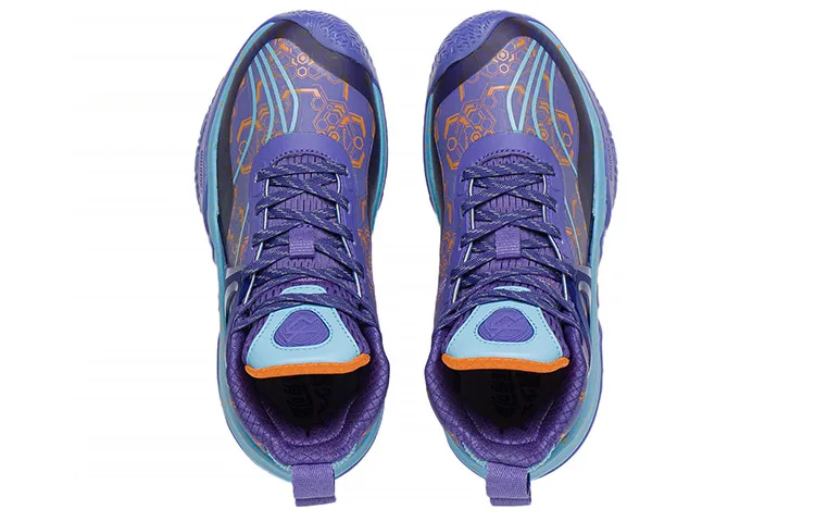Кроссовки баскетбольные Li-Ning YOUNG Avant Garde Power I Team Abrasion Resistant Rebound Support YOUNG, Flower Baskets Purple — фото 4