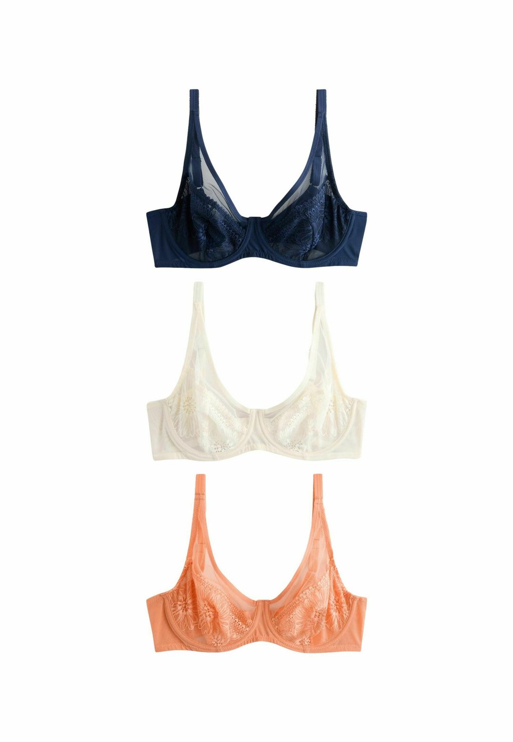 

Бюстгальтер на косточках 3 PACK Next, оранжевый