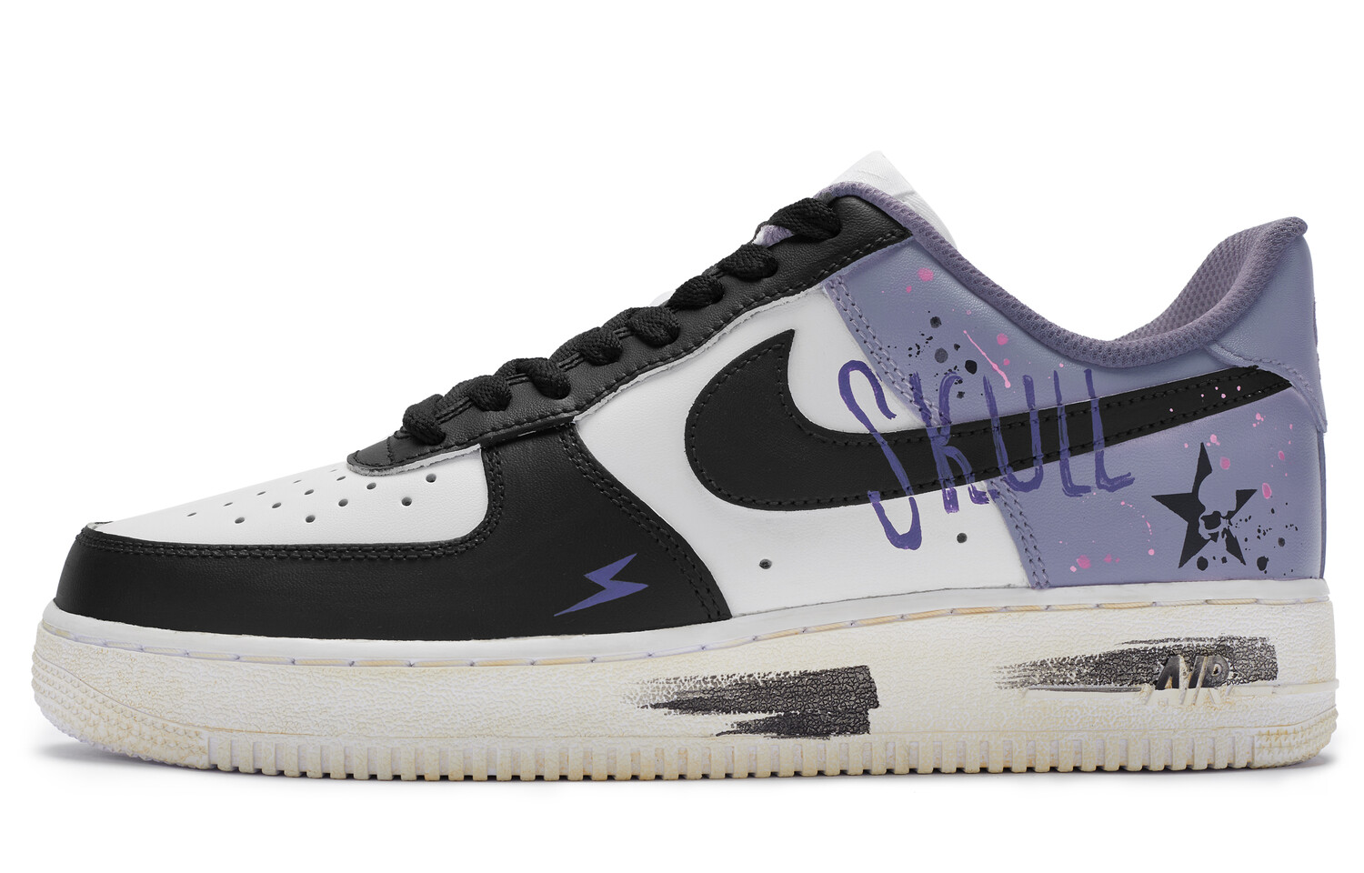 

Кроссовки Nike Air Force 1 Skateboard Shoes Men Low-Top Purple Black/White