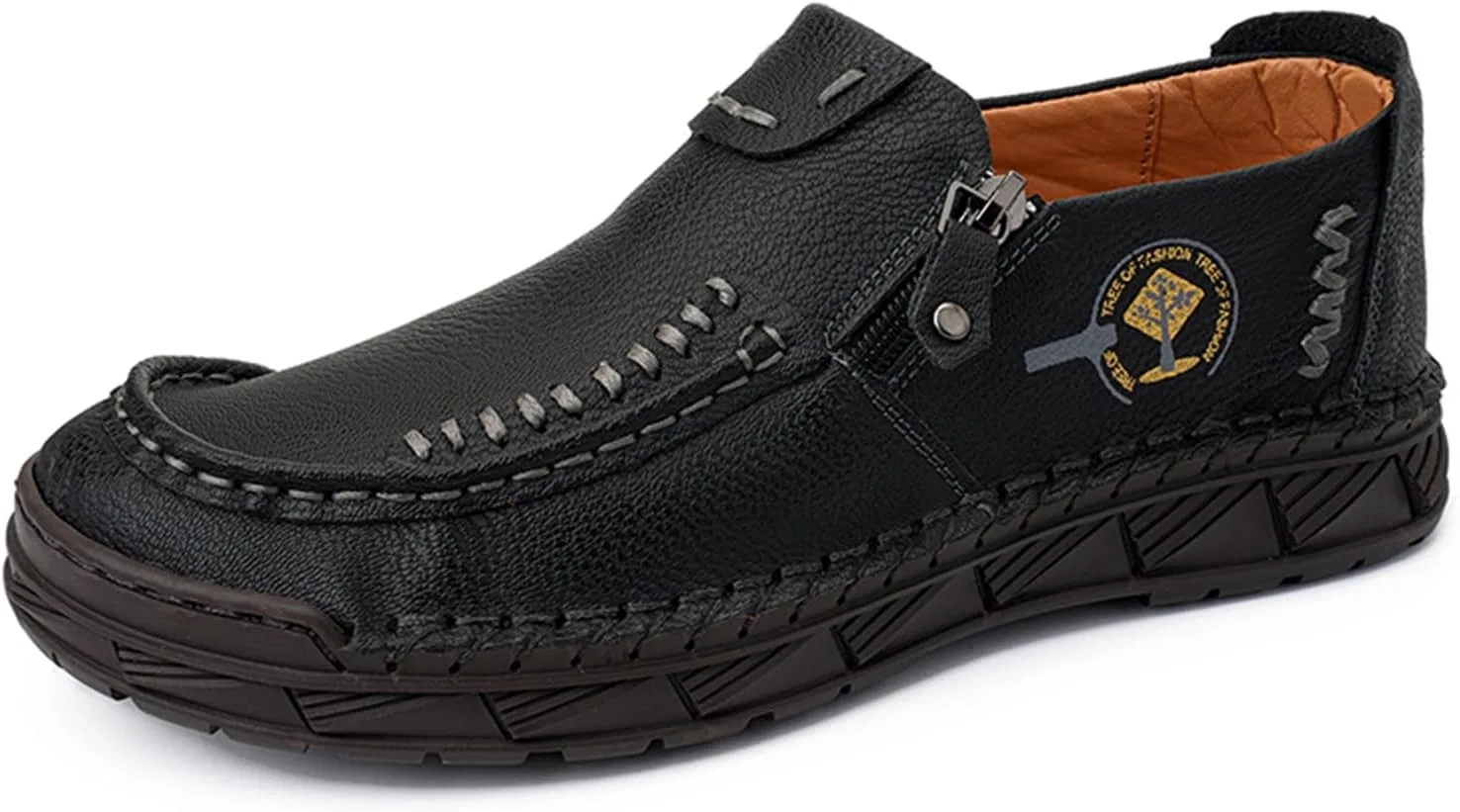 Лоферы кожаные Driving Shoes, Black Abborora
