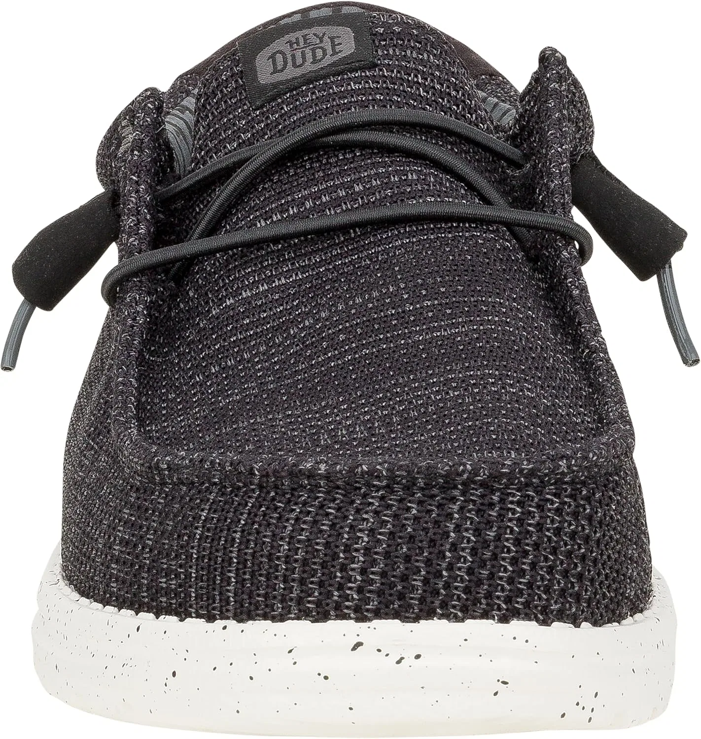 Лоферы HEYDUDE Wally Stretch Sox Slip-On, черно-белые — фото 2