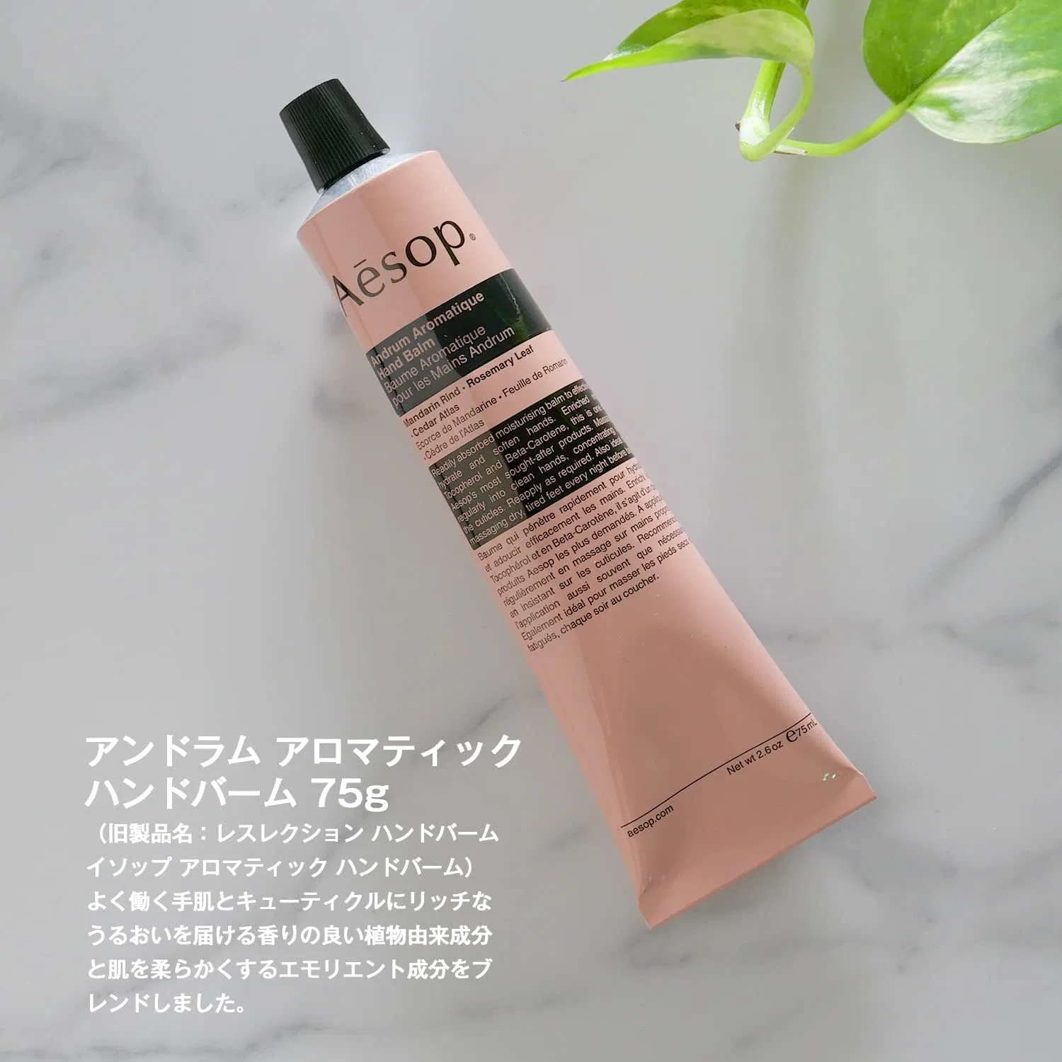 Набор средств по уходу Aesop Andromeda Hand Balm и Protective Lip Balm 75 мл + 5,5 г — фото 2