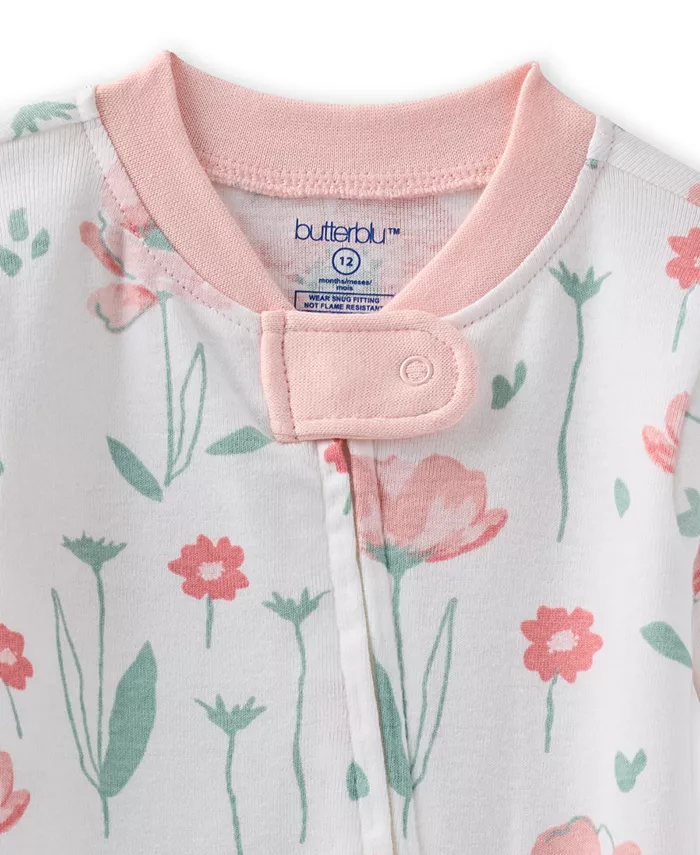 Детские пижамы Cruz Cotton Snug-Fit с закрытыми ножками для мальчиков и девочек Butterblu, слоновая кость/кремовый — фото 3
