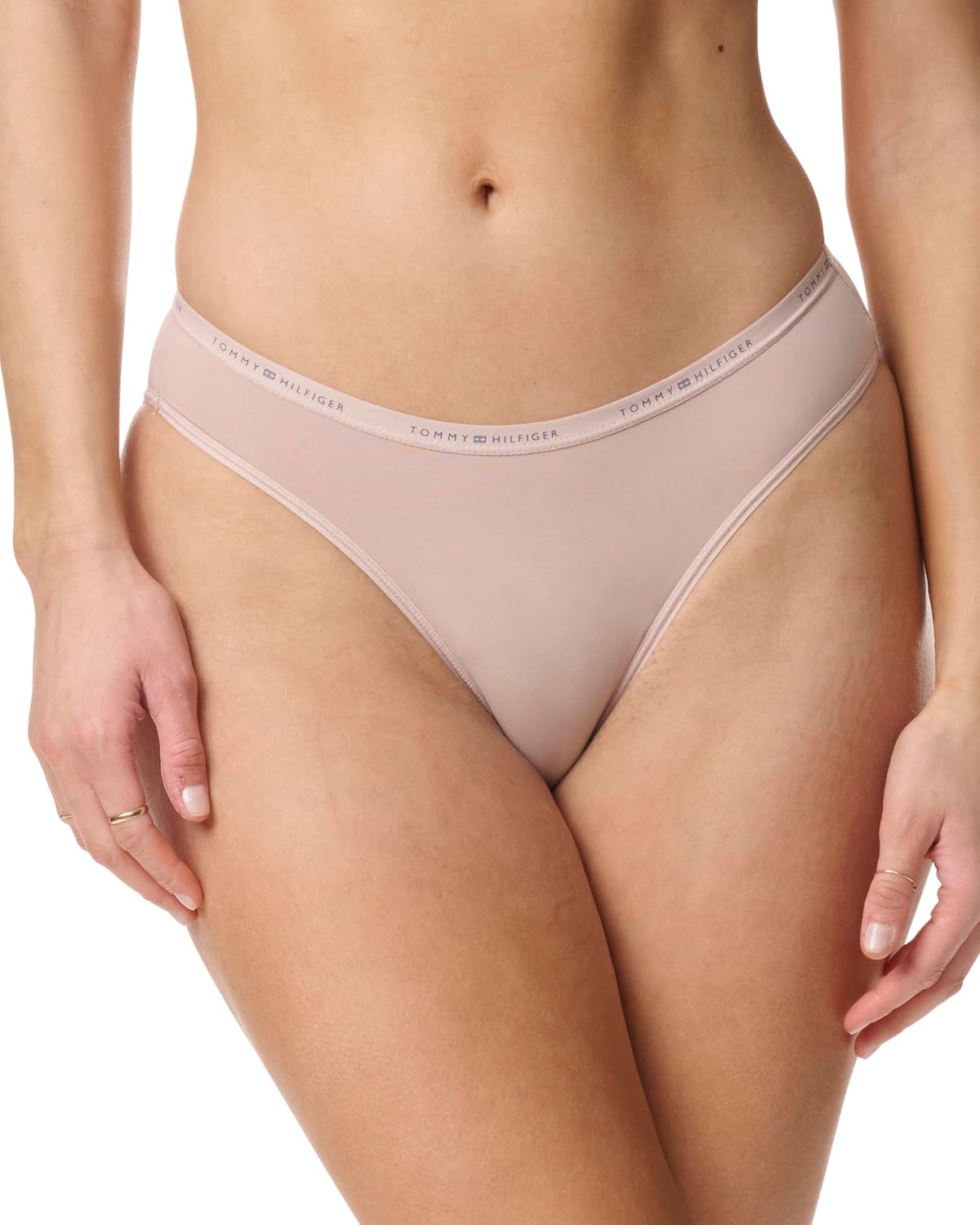 Комплект из 6 женских микро-бикини с логотипом Tommy Hilfiger, Balanced Beige/Sparrow/Black — фото 2