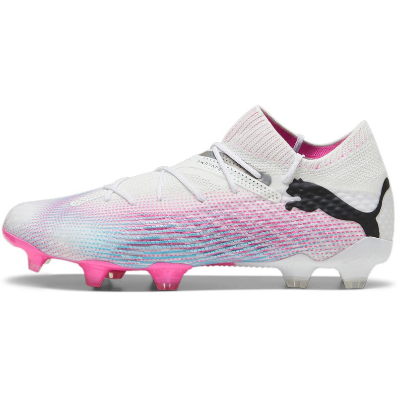 Футбольные бутсы Future 7 Ultimate FG/AG Puma, цвет puma white-puma black-poison p — фото 4