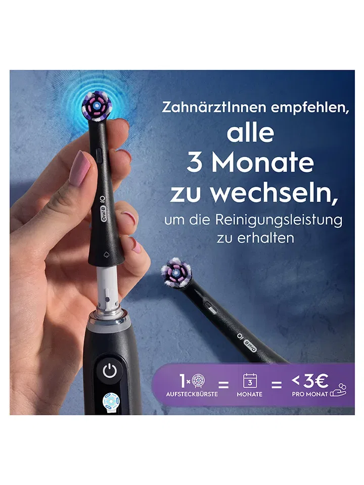 Сменные насадки для зубной щетки Oral-B iO Radiant White черный — фото 2