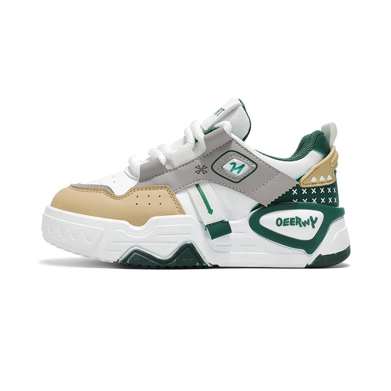 

Нескользящие низкие детские кроссовки для повседневной носки YUZHAOLIN, белый/зеленый