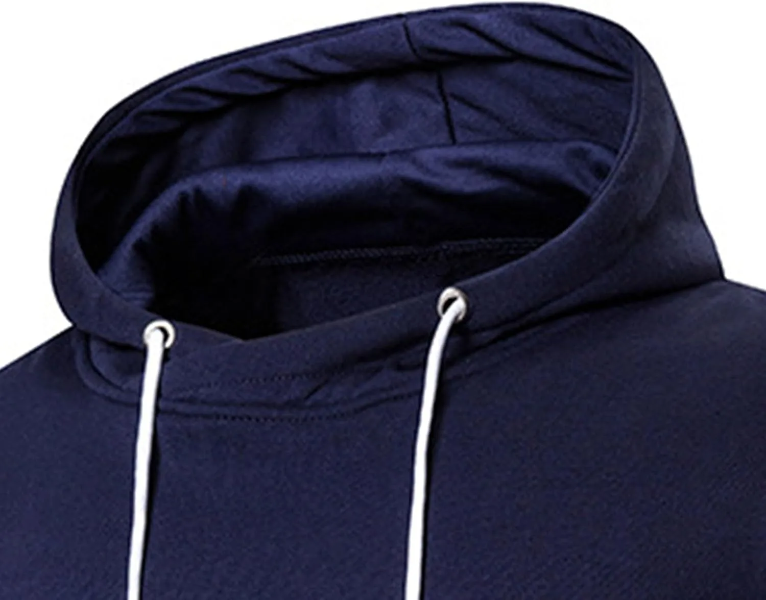 Мужской однотонный теплый худи Unisex Adult Fleece с карманами — фото 3