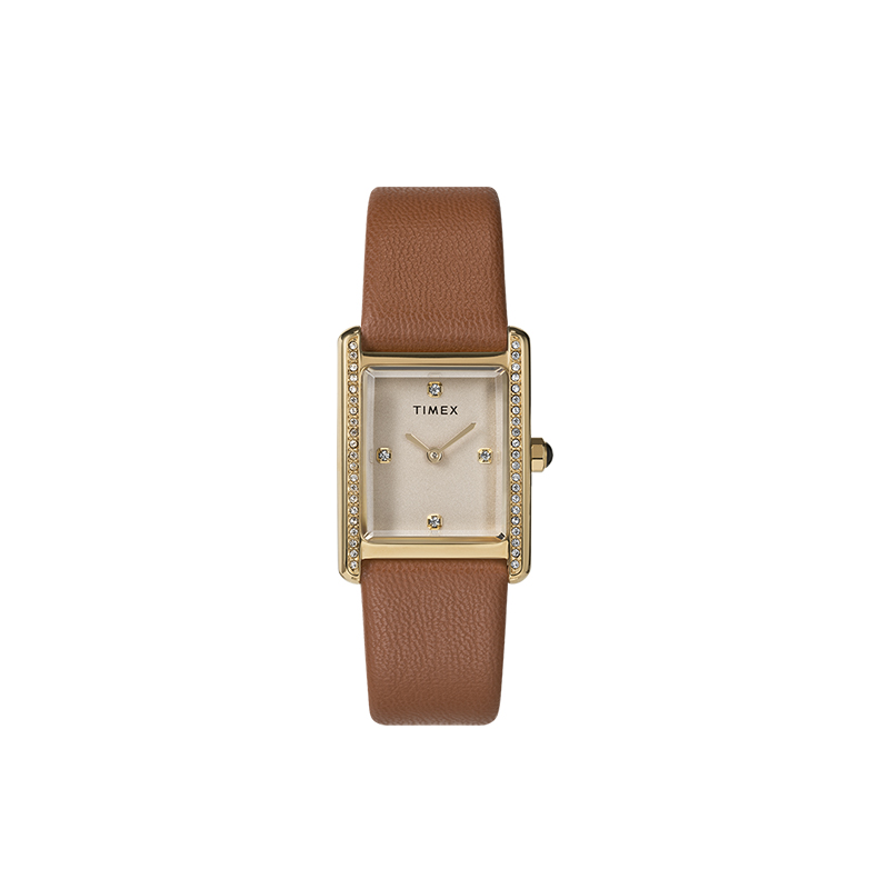 

TIMEX Часы HAILEY Collection Wrist Watch Quartz Movement Leather Strap Beige Watch Dial Women's Watch Original Box