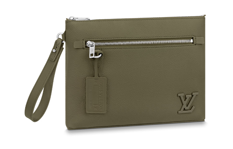 

LOUIS VUITTON Клатч мужской из коровьей кожи, стандартный, цвет хаки-зеленый