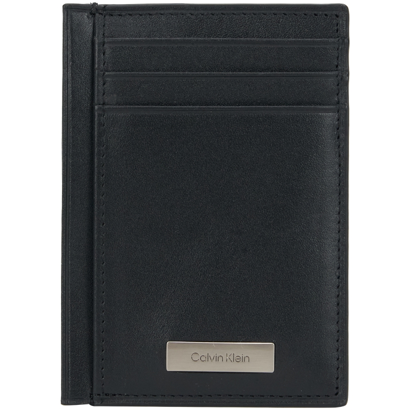 

Calvin Klein Кожаный визитник для мужчин Космический черный