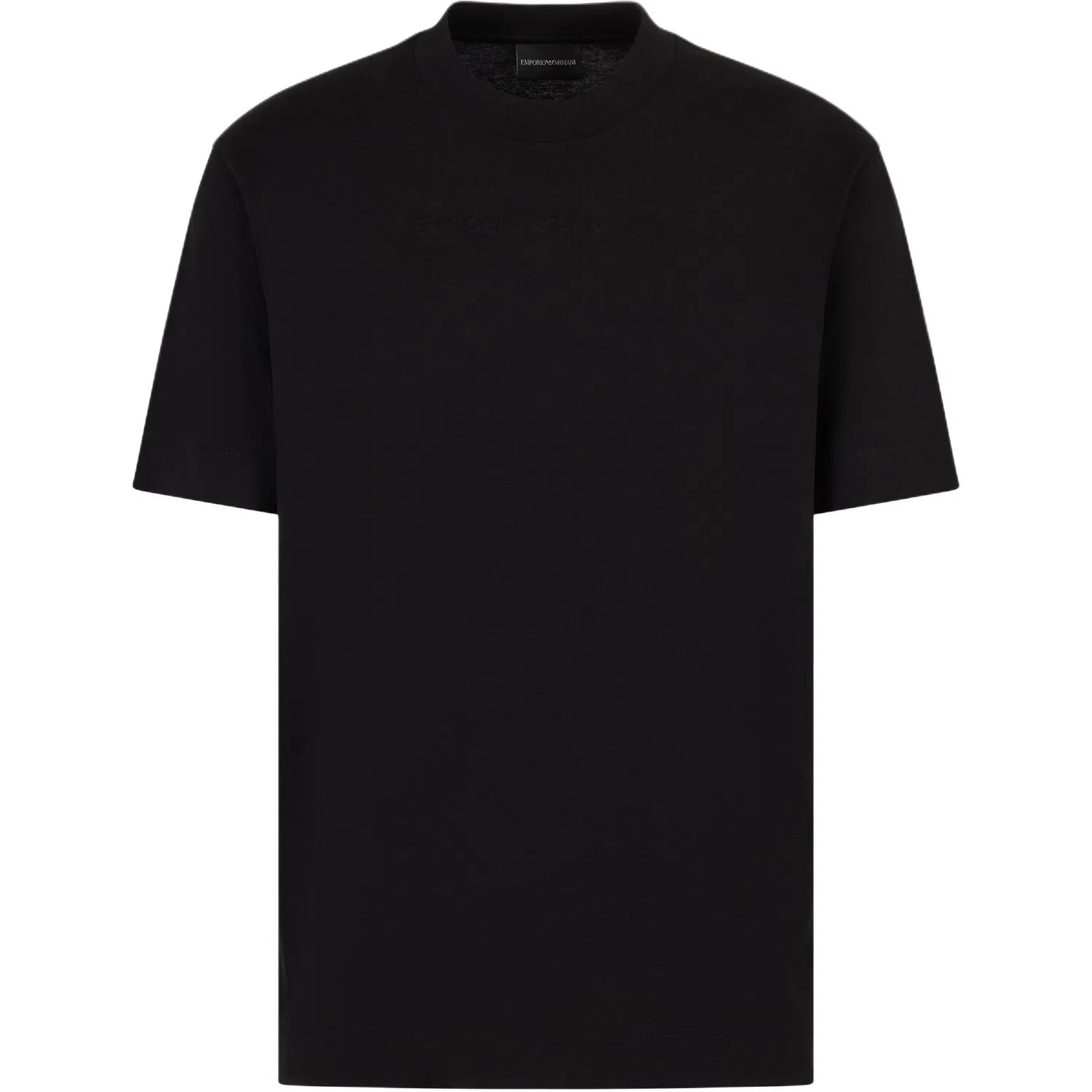 Футболка из пима-джерси с объемным логотипом ASV EMPORIO ARMANI, Black