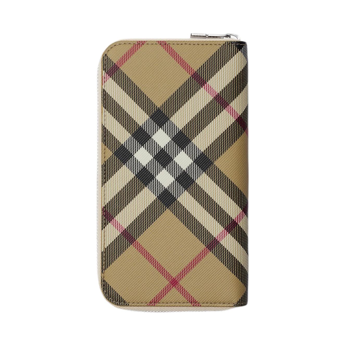 Кошелек Burberry Polyurethane Polyester With Cotton, песочный — фото 2