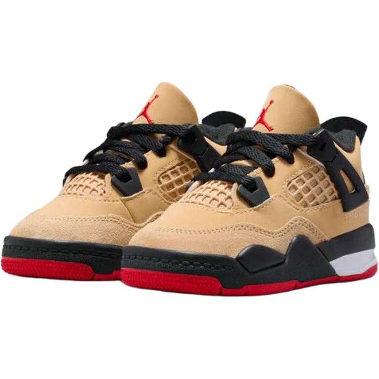 Jordan Кроссовки Air 4 Mid top Toddler коричневые для малышей — фото 4