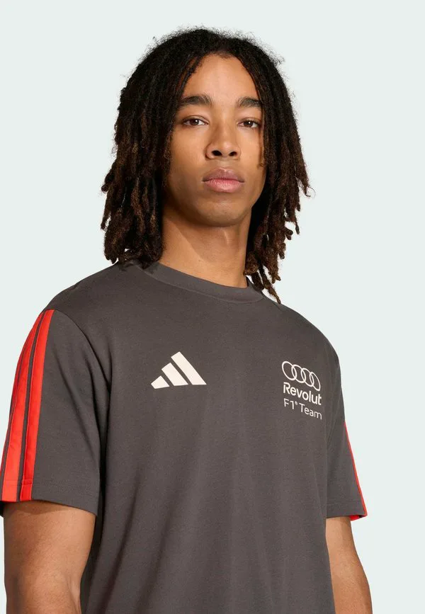 Футболка с коротким рукавом и принтом днк команды audi formula one Adidas Performance, Utility Black — фото 3