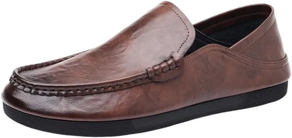 Лоферы кожаные PU Loafers Brown DHFIRUFSHLO