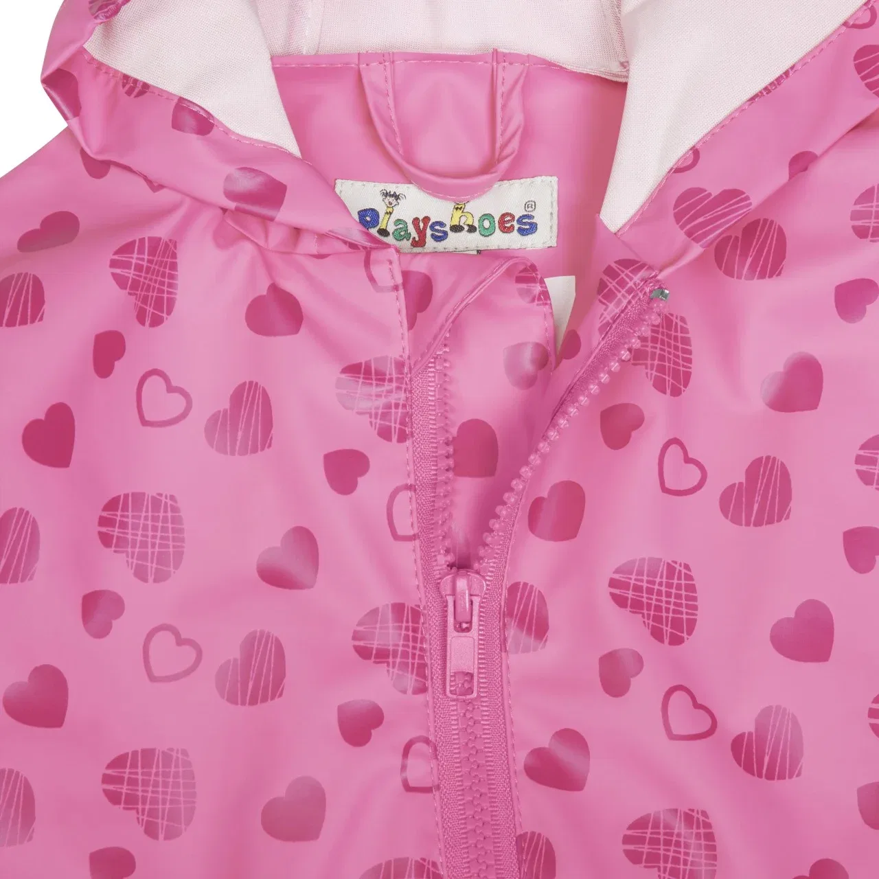 Дождевой комбинезон с сердечками Playshoes, розовый — фото 4