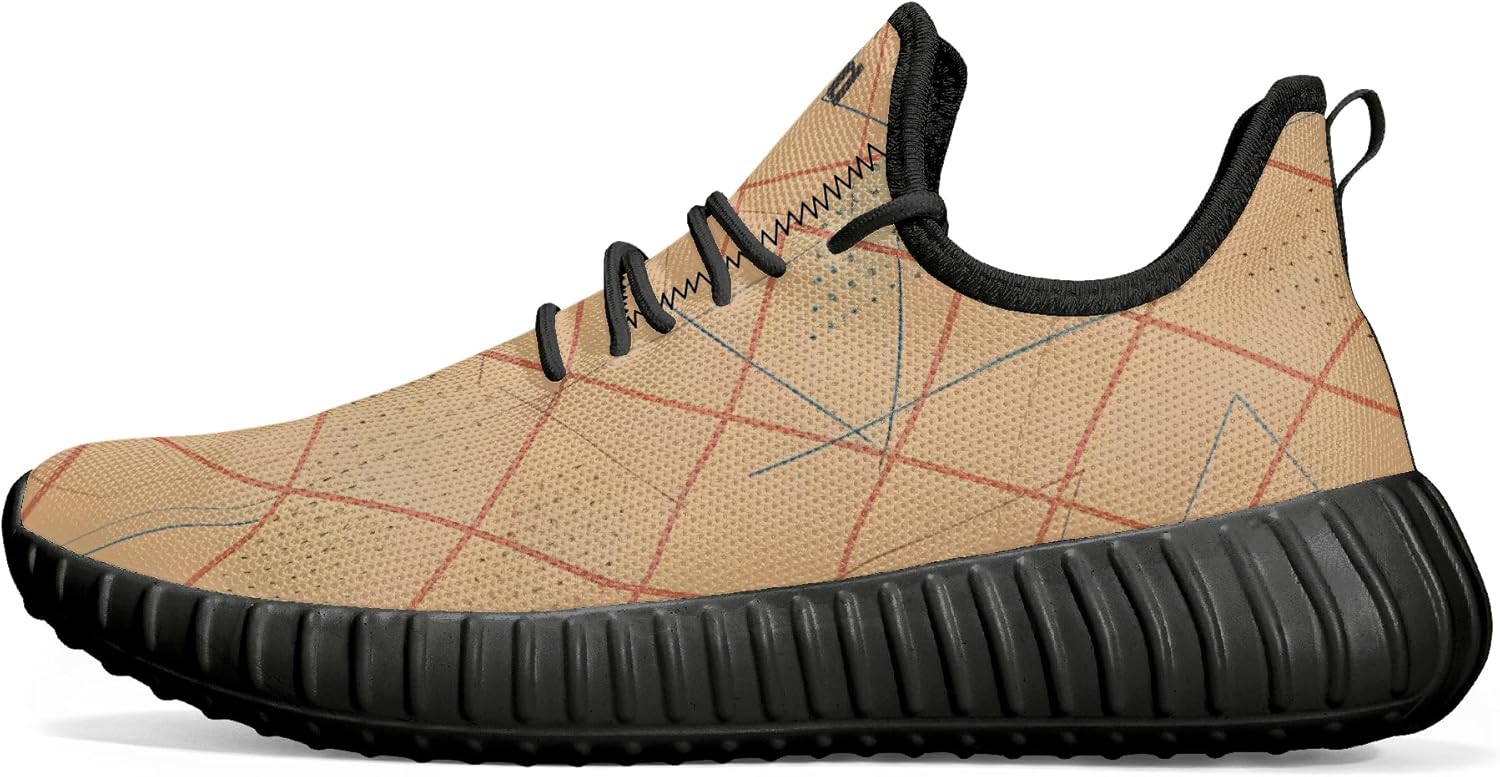 

Модные кроссовки с узором в виде алмазной сетки, современные мужские кроссовки Generic, коричневый