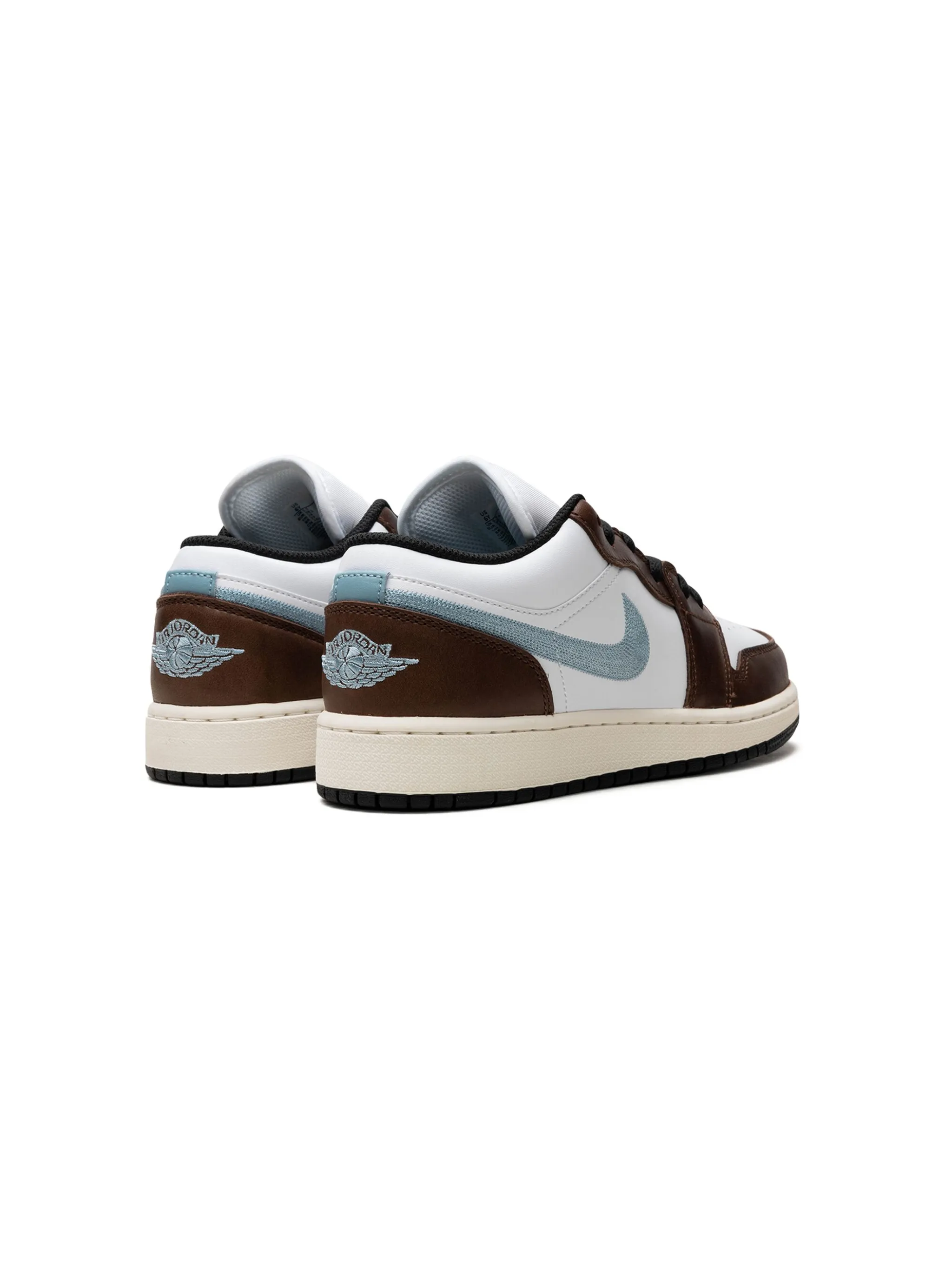 Кроссовки Air Jordan 1 Low SE Brown/White/Blue Jordan Kids, коричневый — фото 3