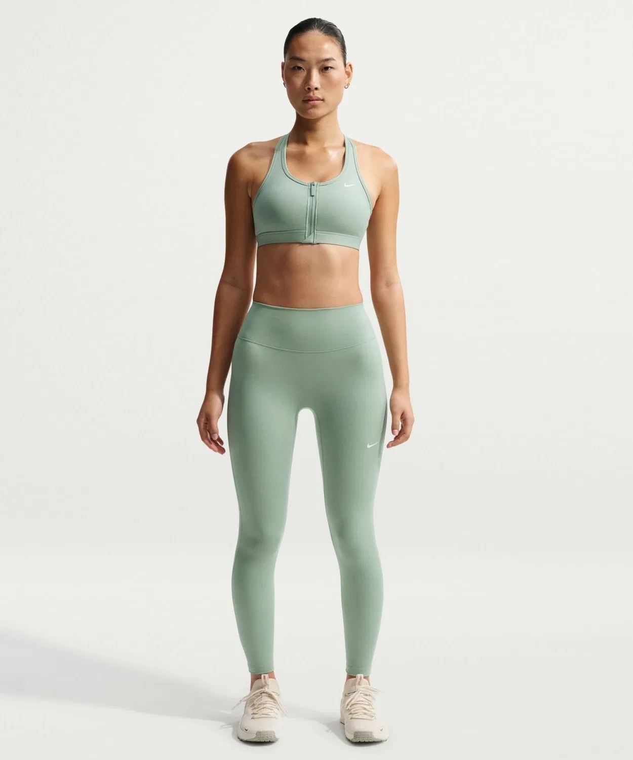 Леггинсы Nike Dri-FIT One HR с высокой талией, зелёные — фото 4