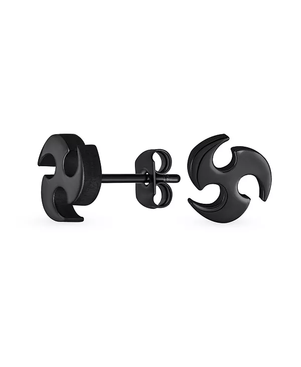 

Серьги-Гвоздики в форме звездочек из нержавеющей стали, серебристые, черные Bling Jewelry, black