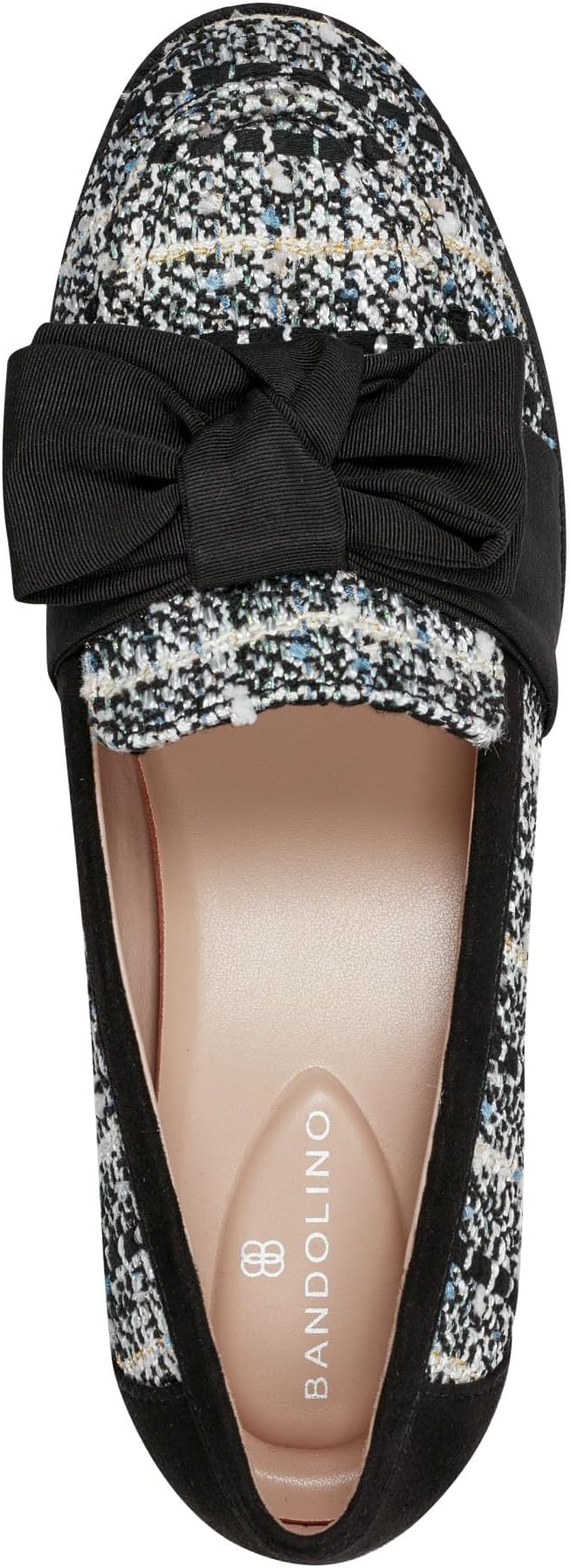 Лоферы Bandolino Lindio, цвет Black/White Boucle Multi — фото 2