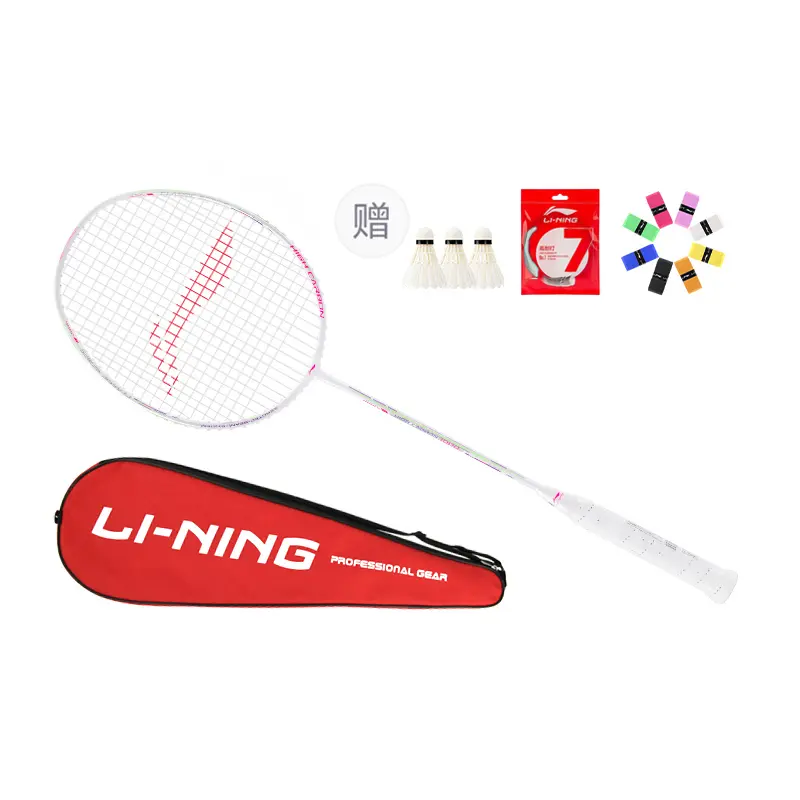 

Li-Ning Li Ning HC1200 Full Carbon Бадминтонная ракетка Control Type All around Defense Entry level 675mm 4U/G6 White