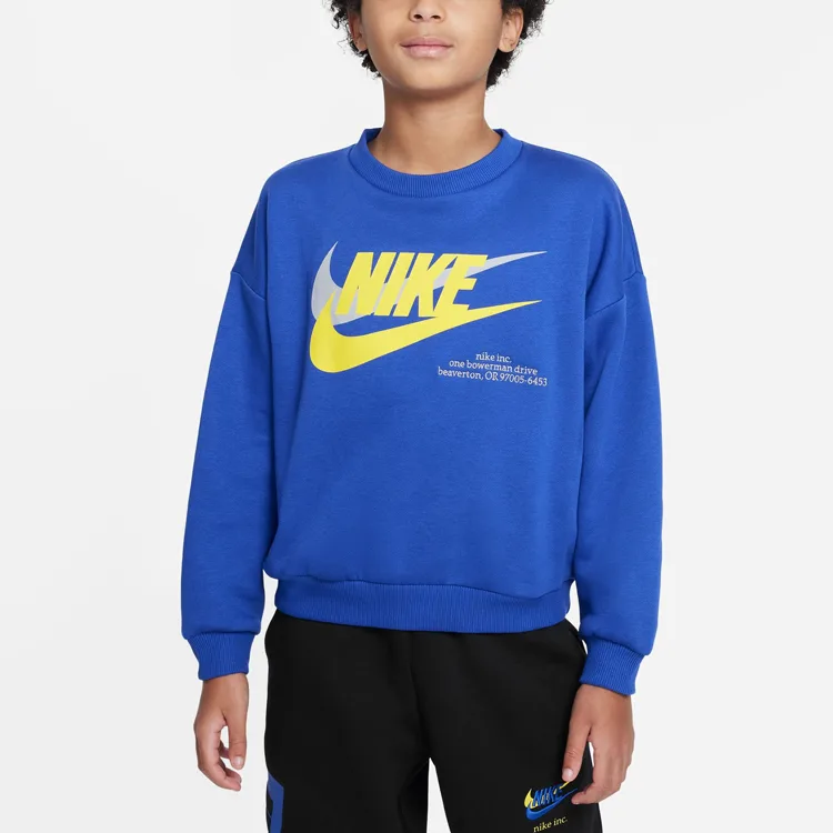 Детский свитшот с лацканами Nike, Game Royal Blue — фото 4