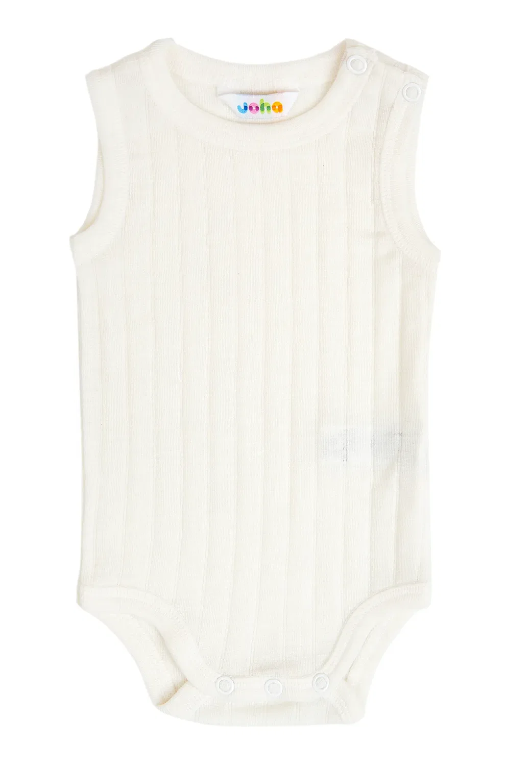 Боди без рукавов из мериносовой шерсти и шелка Joha, off white