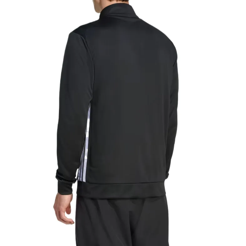 Adidas Куртка мужская ESSENTIALS черная/белая с воротником стойкой — фото 4